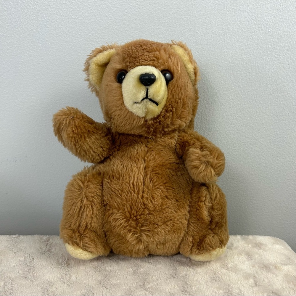 Vintage 1979 Daekor Teddy Bear Plush Stuffed Animal Toy Brown Tan 9" Korea
